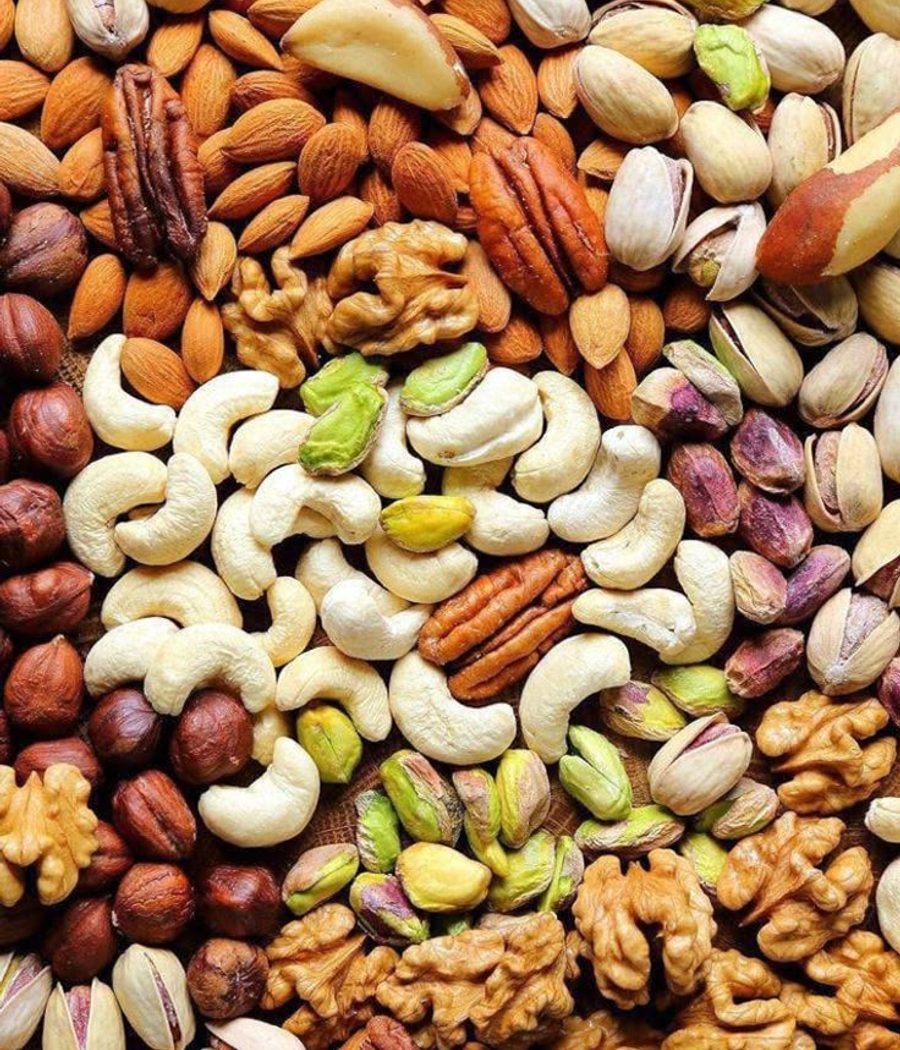 Almonds and pine nuts